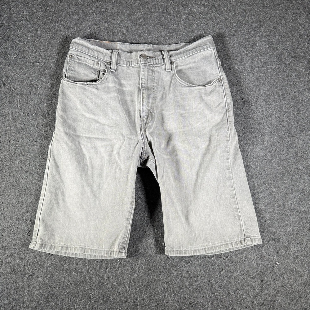 Levis 569 Loose Straight Denim Shorts Mens 32 Gray Casual Jean Shorts 13031